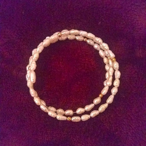 Freshwater Pearl Coil Bracelet - Picture 1 of 2
